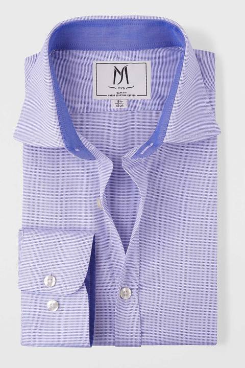 Blue End-On-End Shirt - Slim Fit
