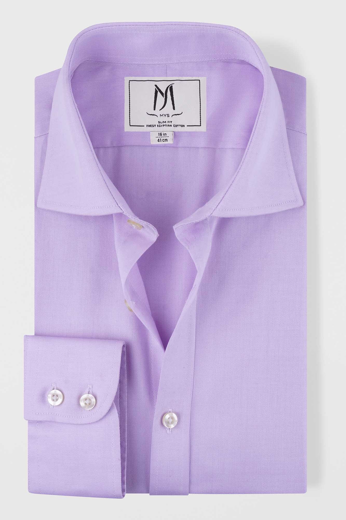 Light Purple Twill Shirt - Slim Fit