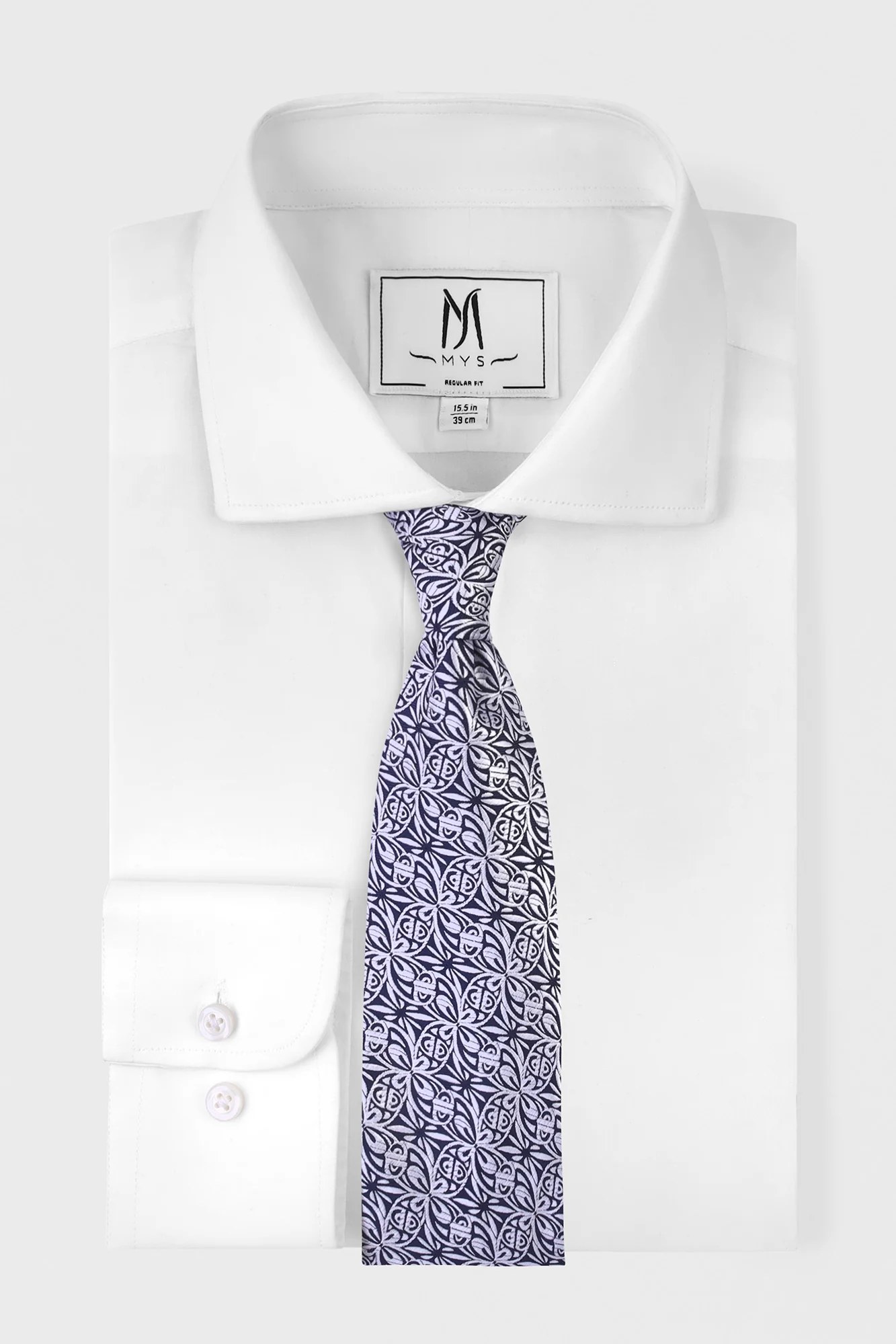 White Poplin Stretch Shirt - Regular Fit