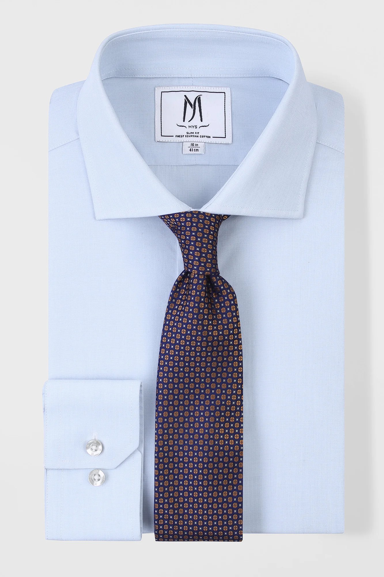 Light Blue Filafil Shirt - Slim Fit