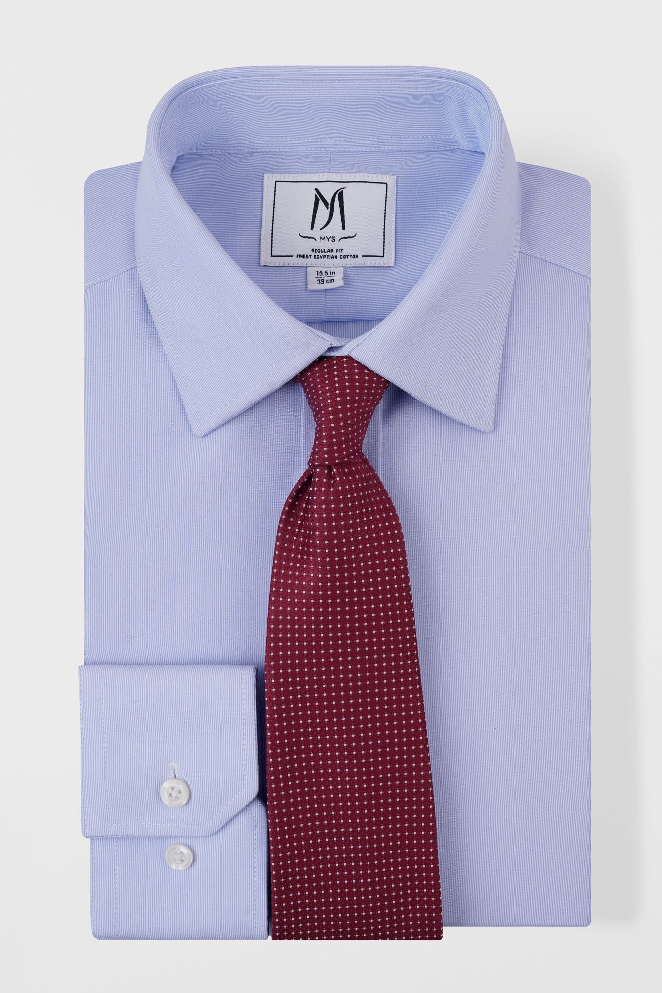 Light Blue Micro Stripe Poplin Non-Iron Shirt - Regular Fit