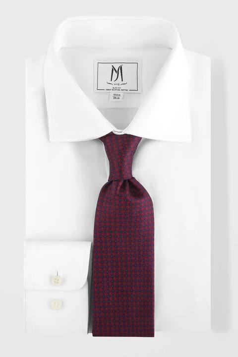 Red Geometric Tie Set