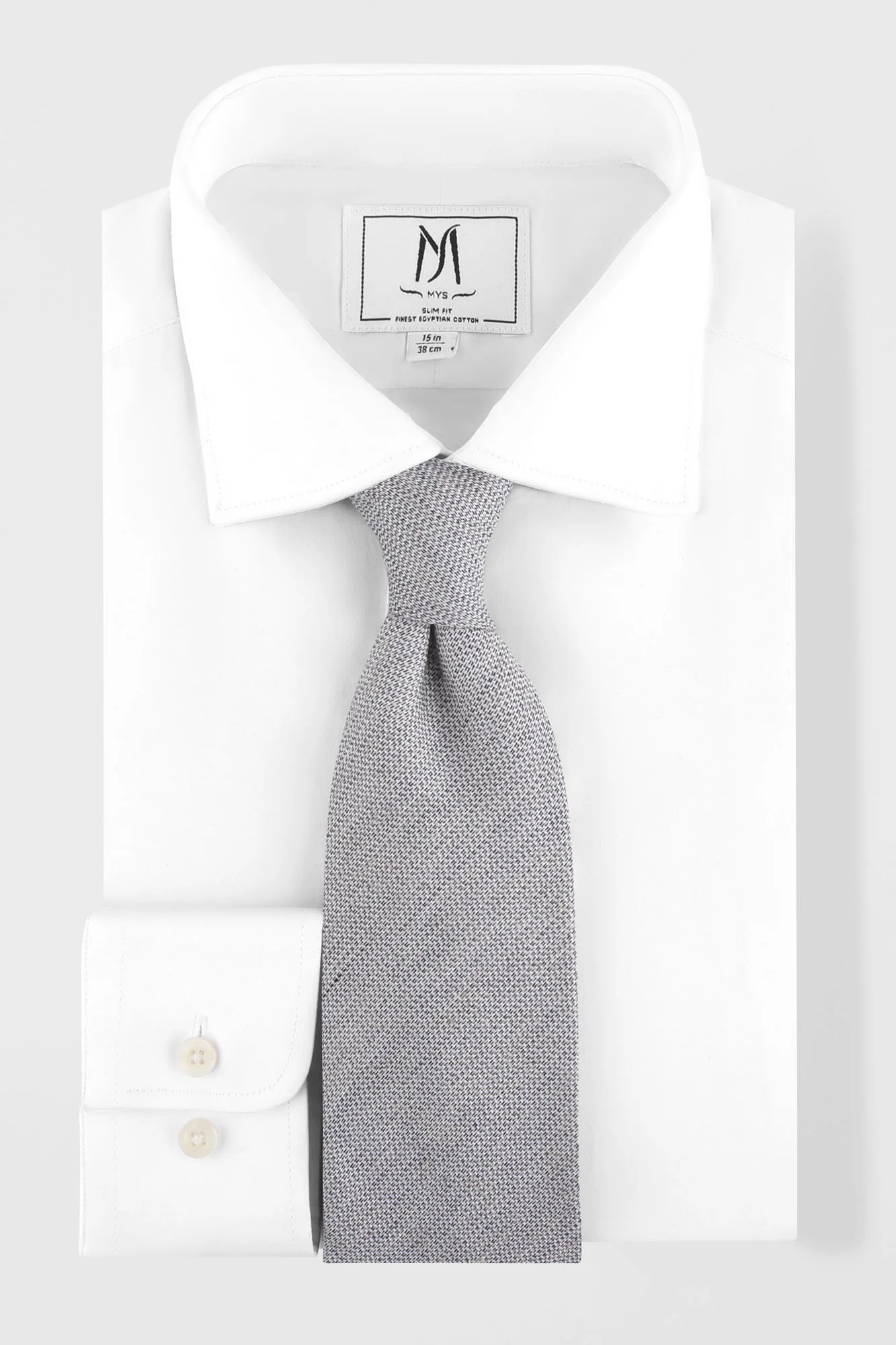Light Grey Textured Tie Set