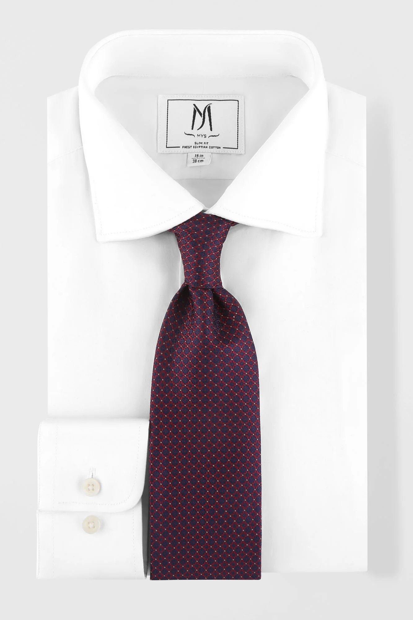 Navy Geometric Tie Set