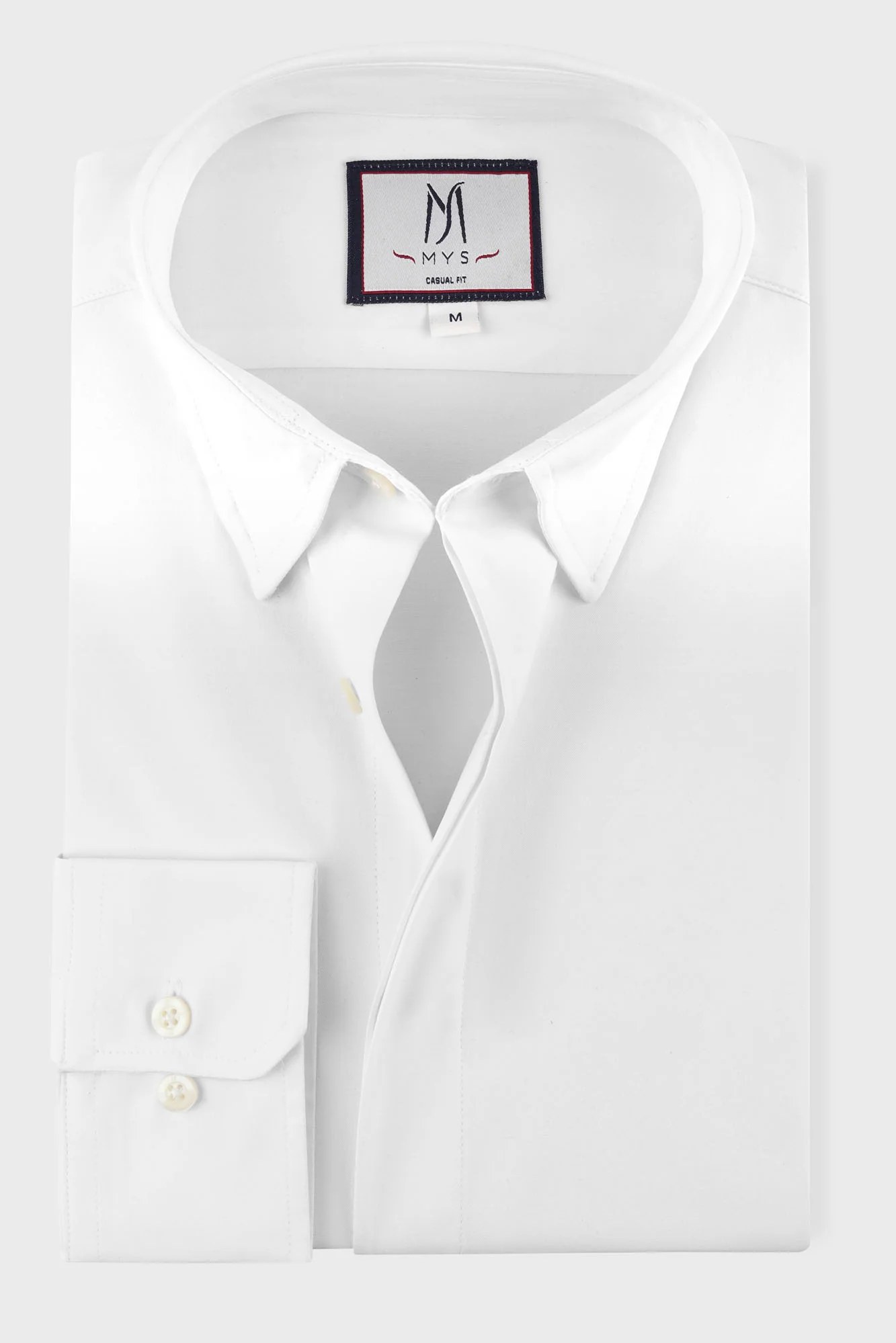 Twill Stretch Hidden Placket Shirt