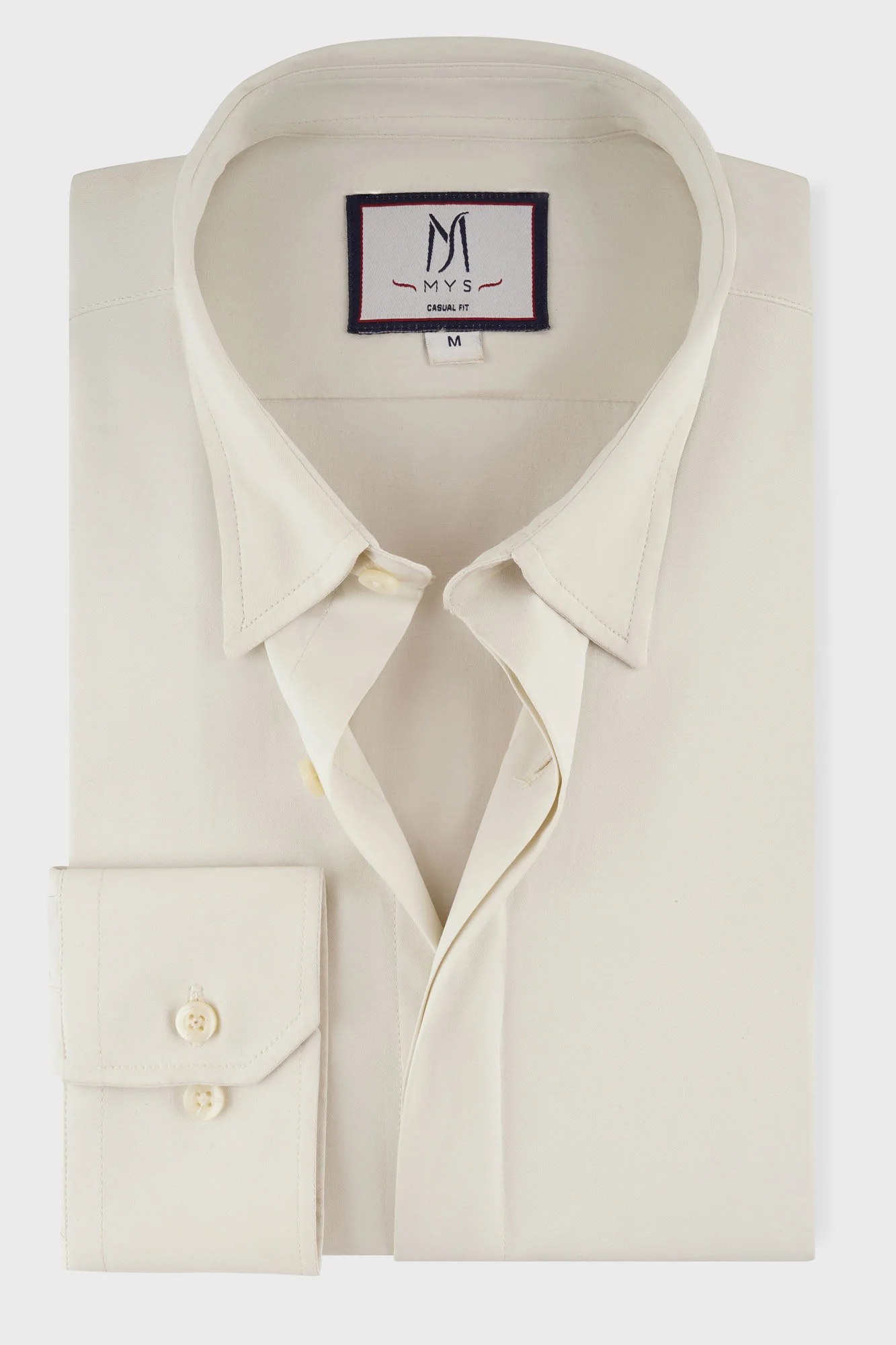 Twill Stretch Hidden Placket Shirt