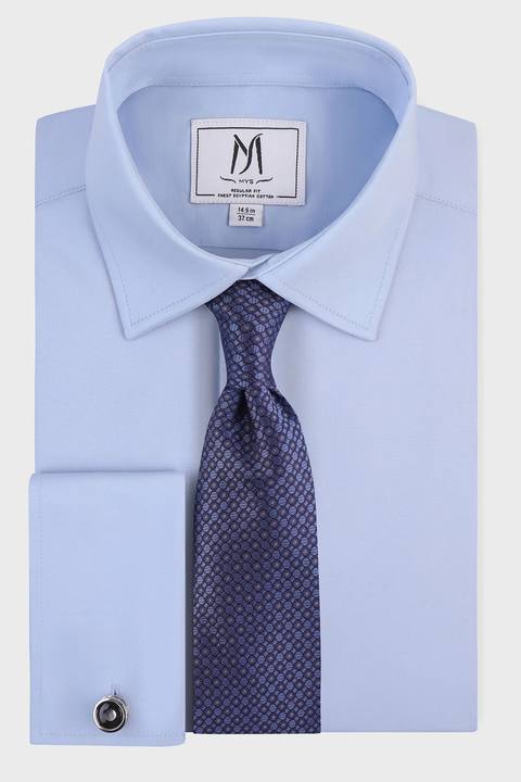 Poplin Stretch Double Cuff Shirt - Regular Fit