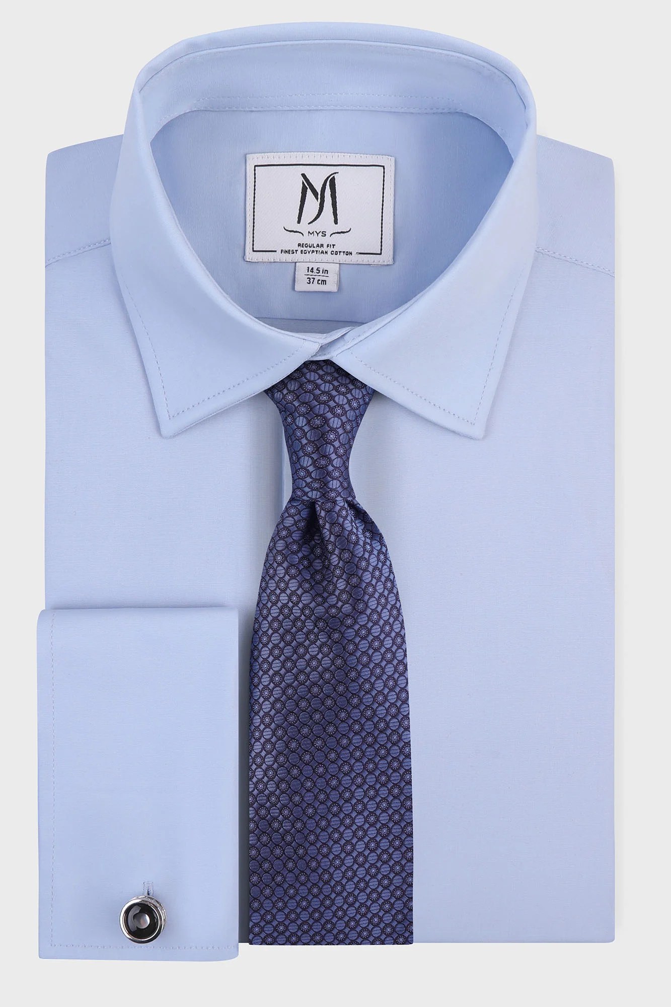 Poplin Stretch Double Cuff Shirt - Regular Fit