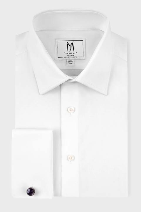 Poplin Stretch Double Cuff Shirt - Regular Fit