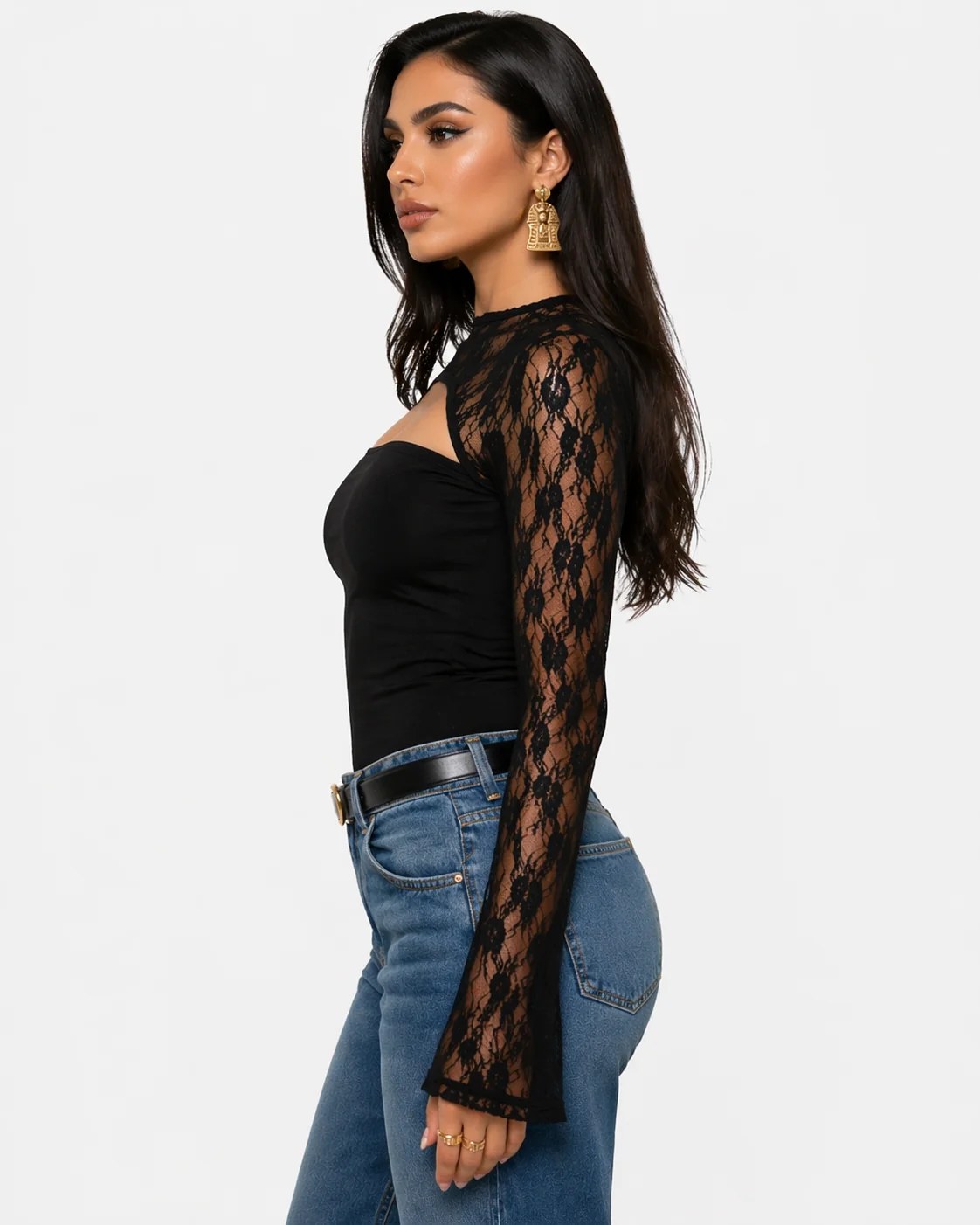 Allure Lace Top – Black