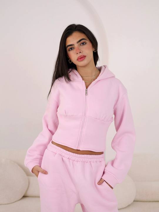 Cloud zip up Jacket - Powder Pink