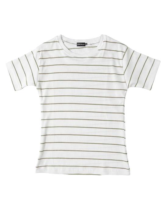 Olive Striped Baby Tee