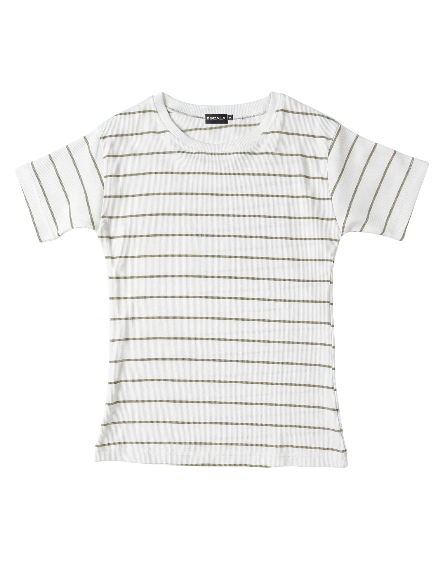 Olive Striped Baby Tee