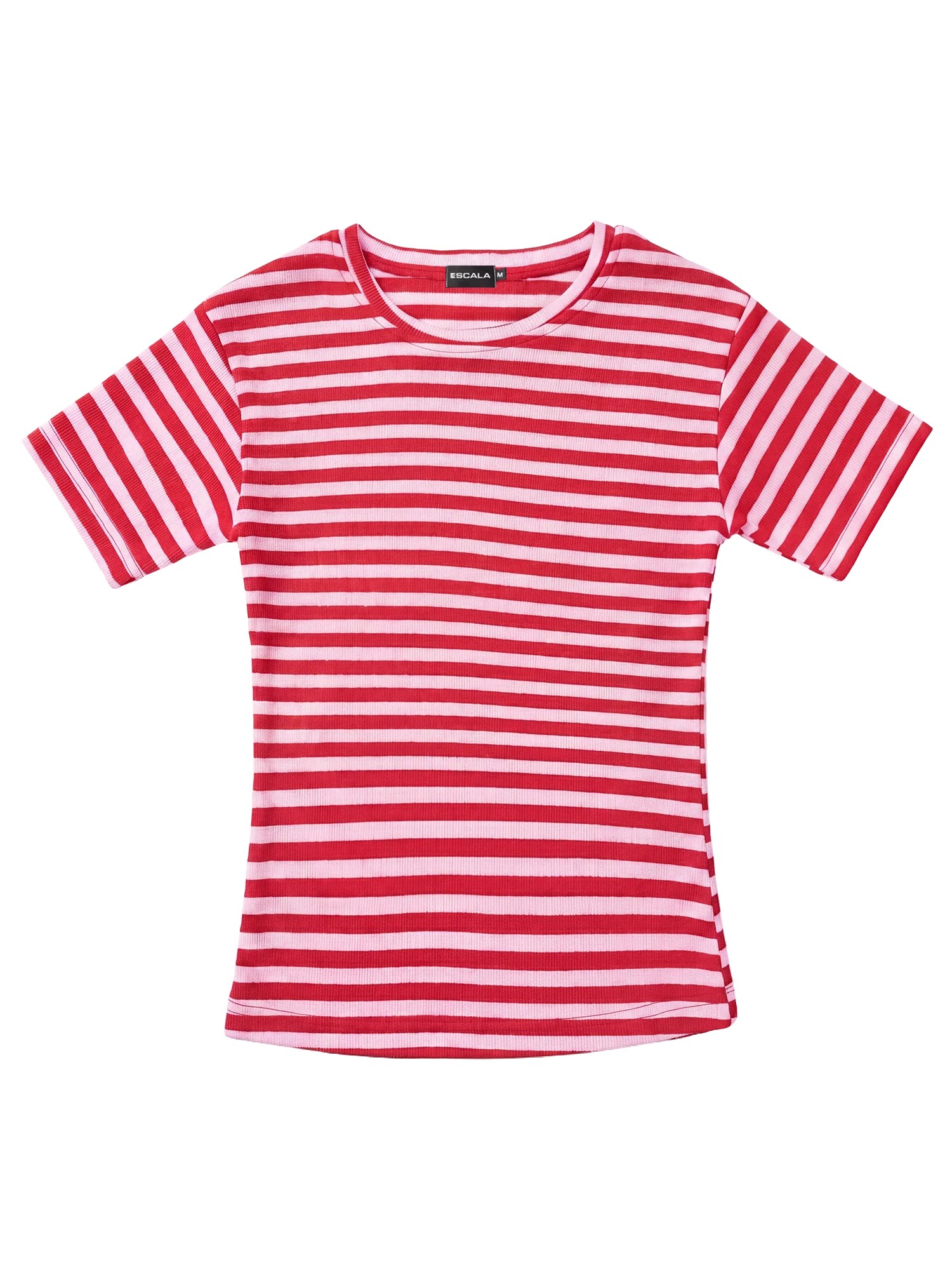 Red Striped Baby Tee