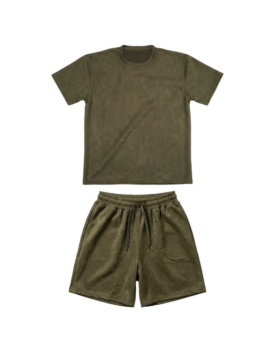 Olive Velvet Set
