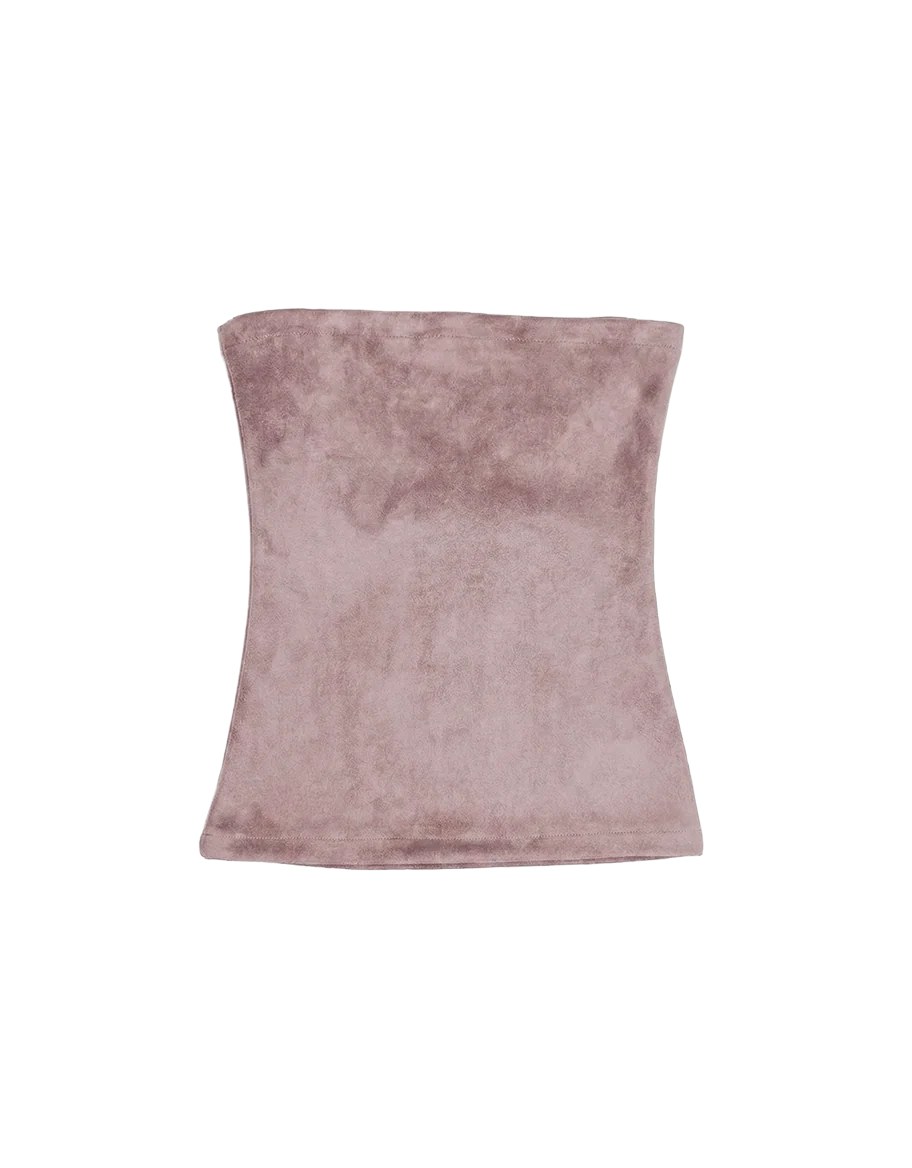 Pink Velvet Tube Top