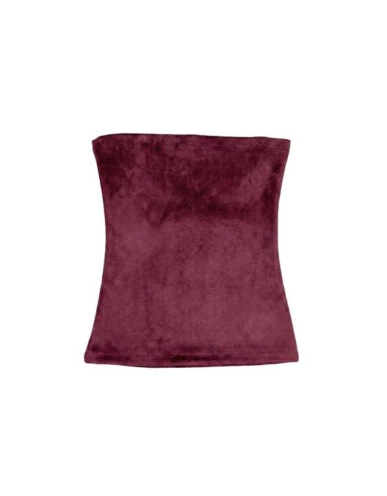 Burgundy Velvet Tube Top