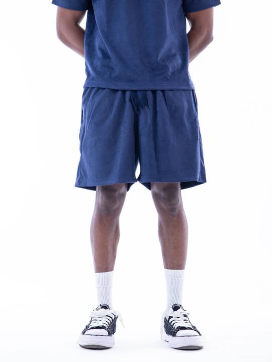 Navy Velvet Short