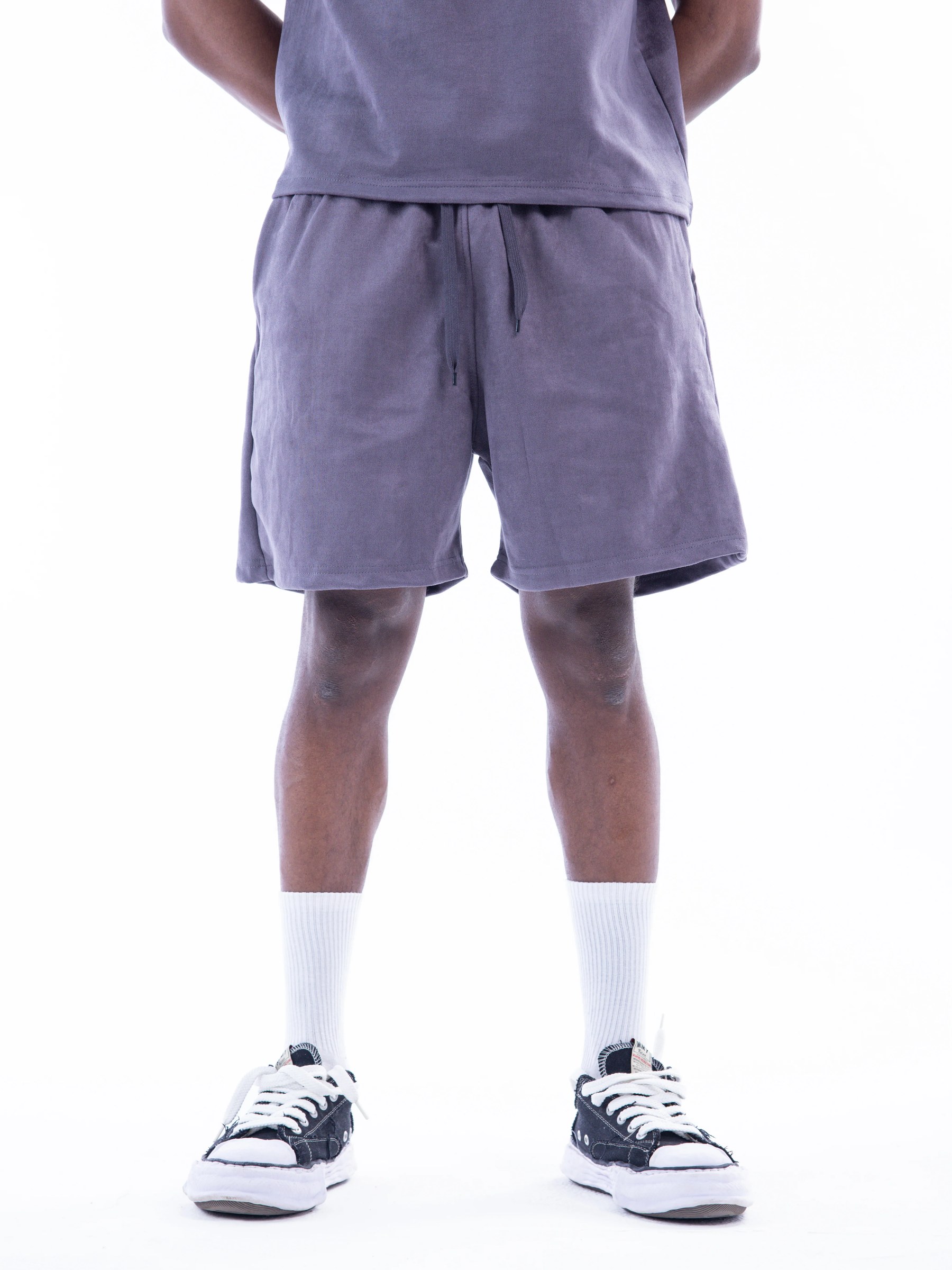 Grey Velvet Short