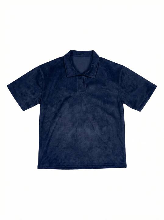 Navy Velvet Polo T-shirt