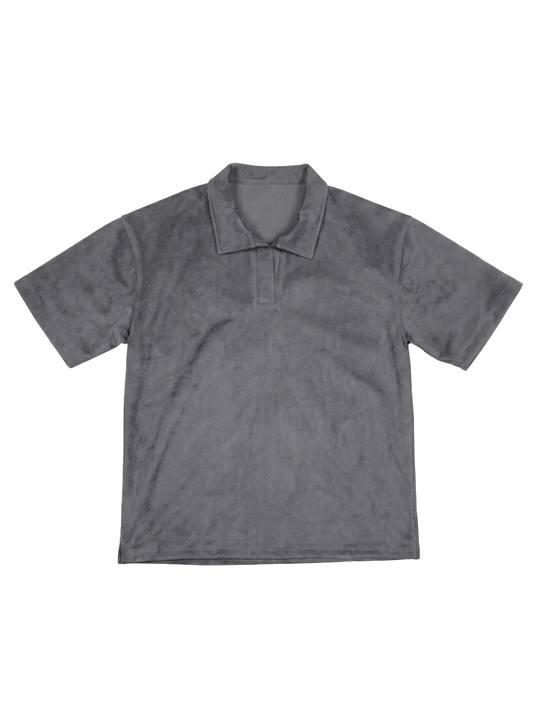 Grey Velvet Polo T-shirt