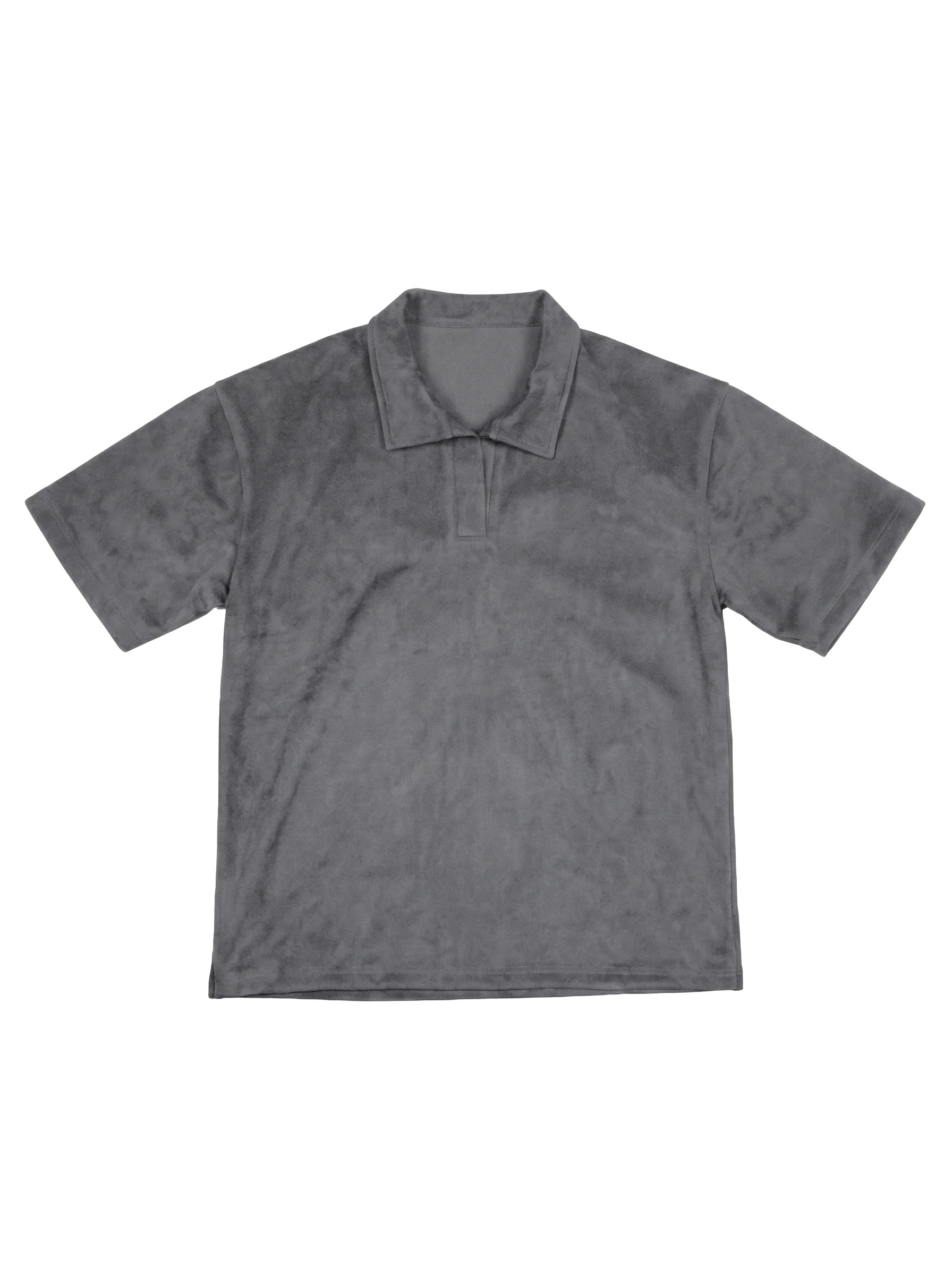Grey Velvet Polo T-shirt
