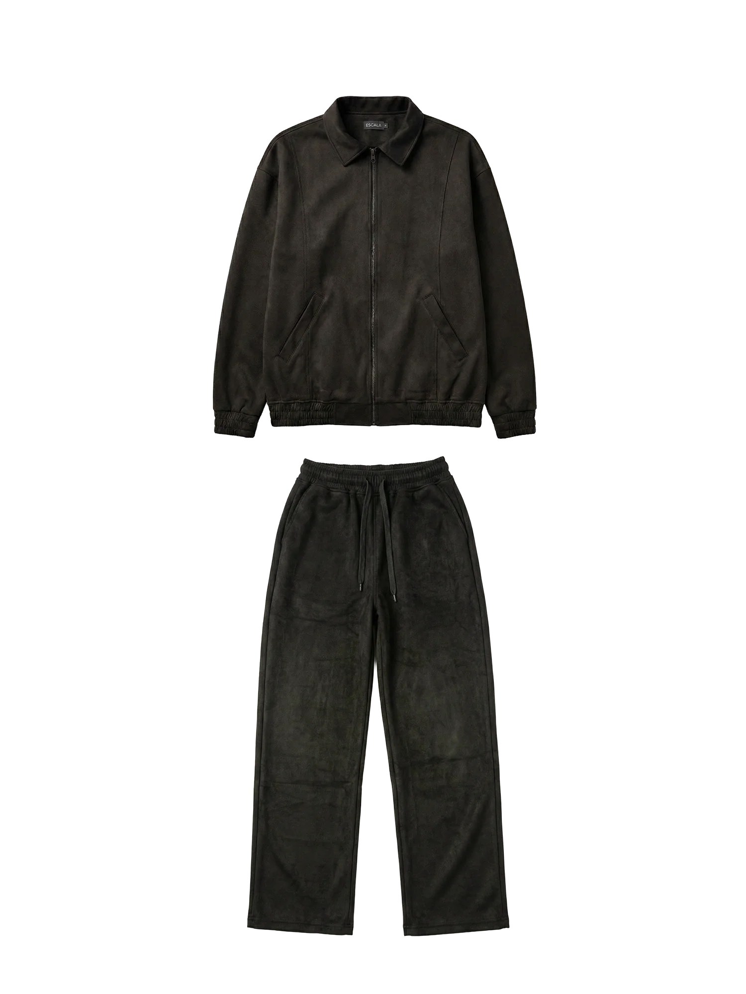 Obsidian Black Suede Tracksuit