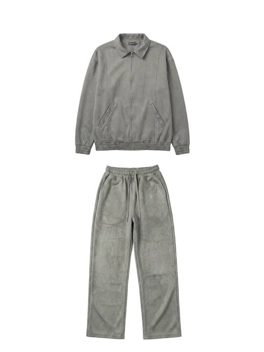Graphite Grey Suede Tracksuit
