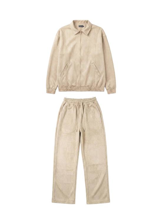Nude Suede Tracksuit
