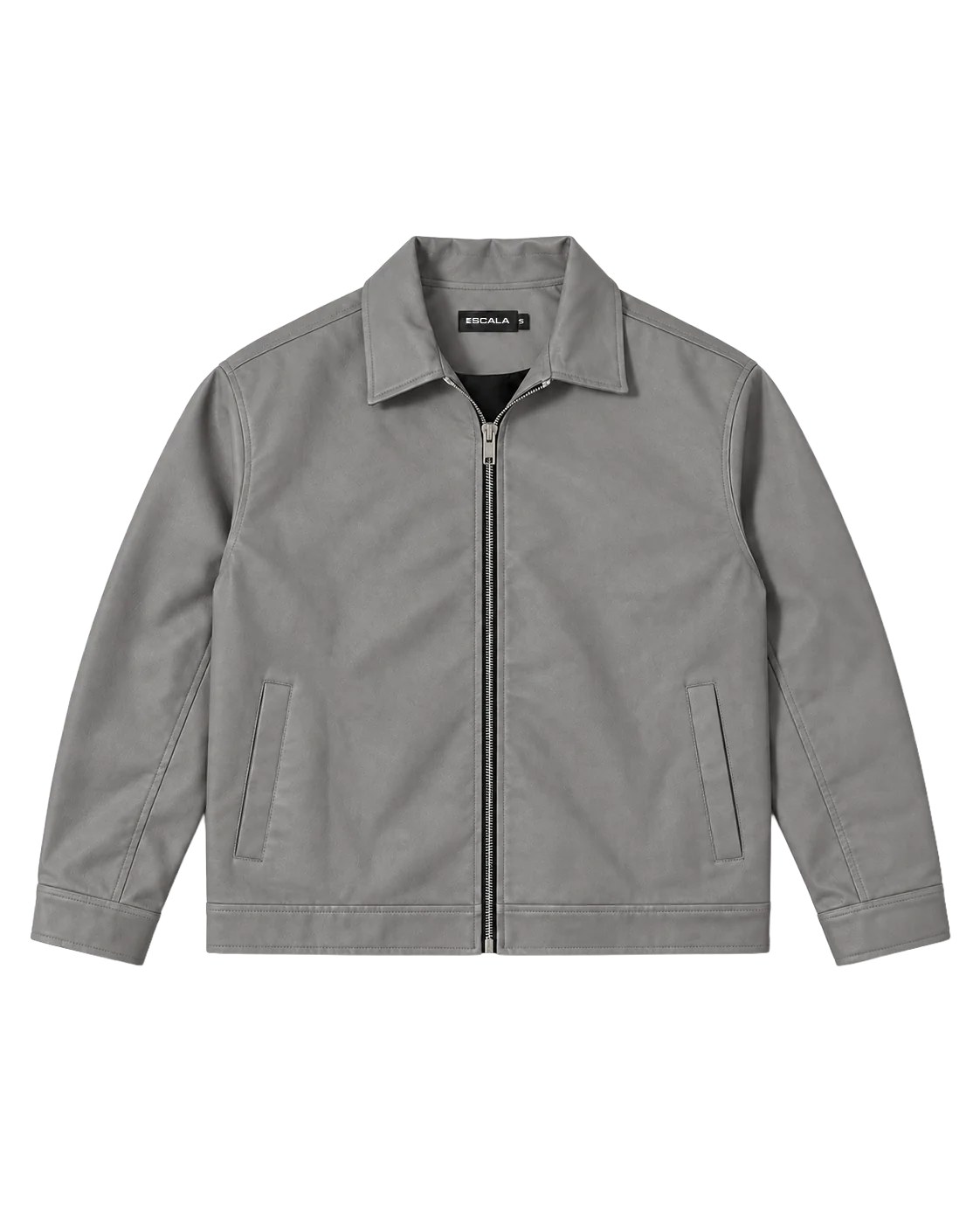 Grey Leather Jacket