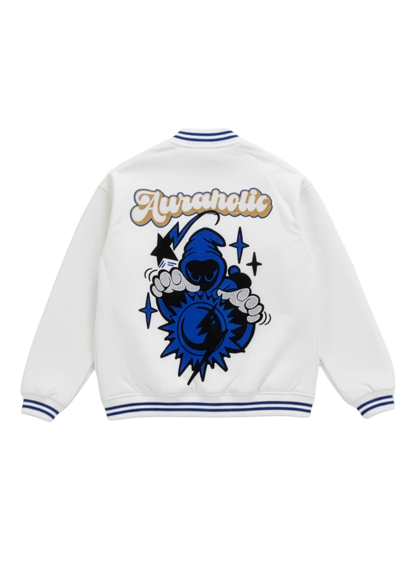 Auraholic White Varsity Jacket