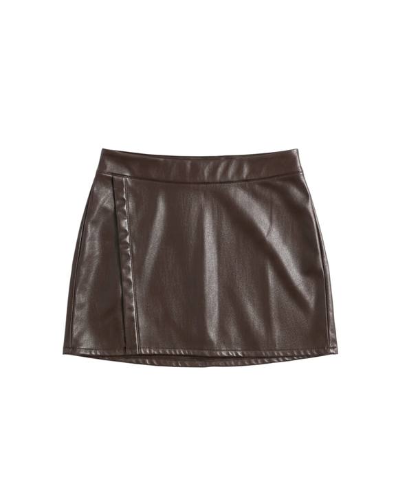 Brown Leather Skirt