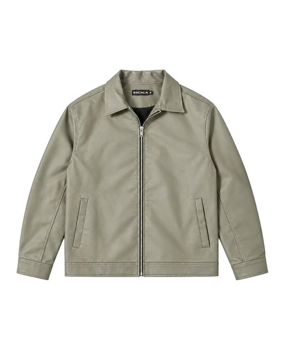 Olive Leather Jacket