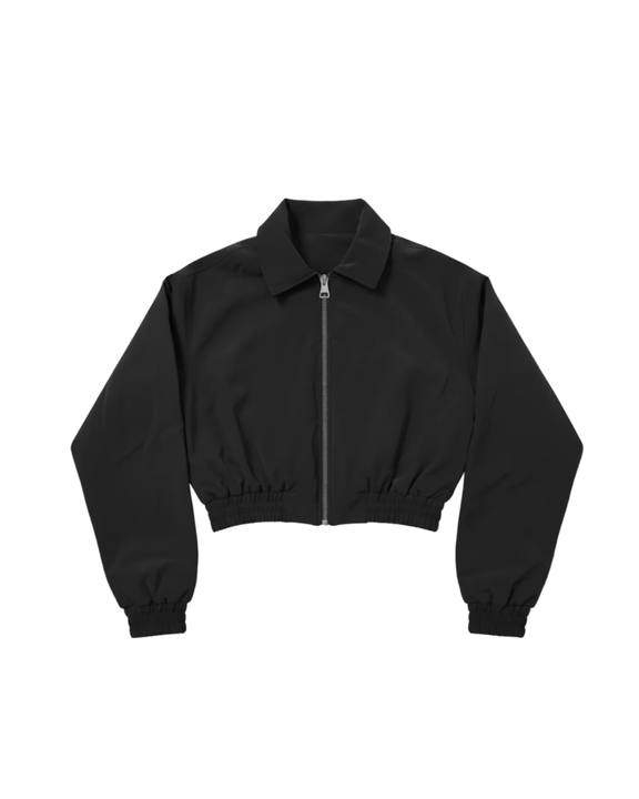 Noir Cropped Leather Jacket