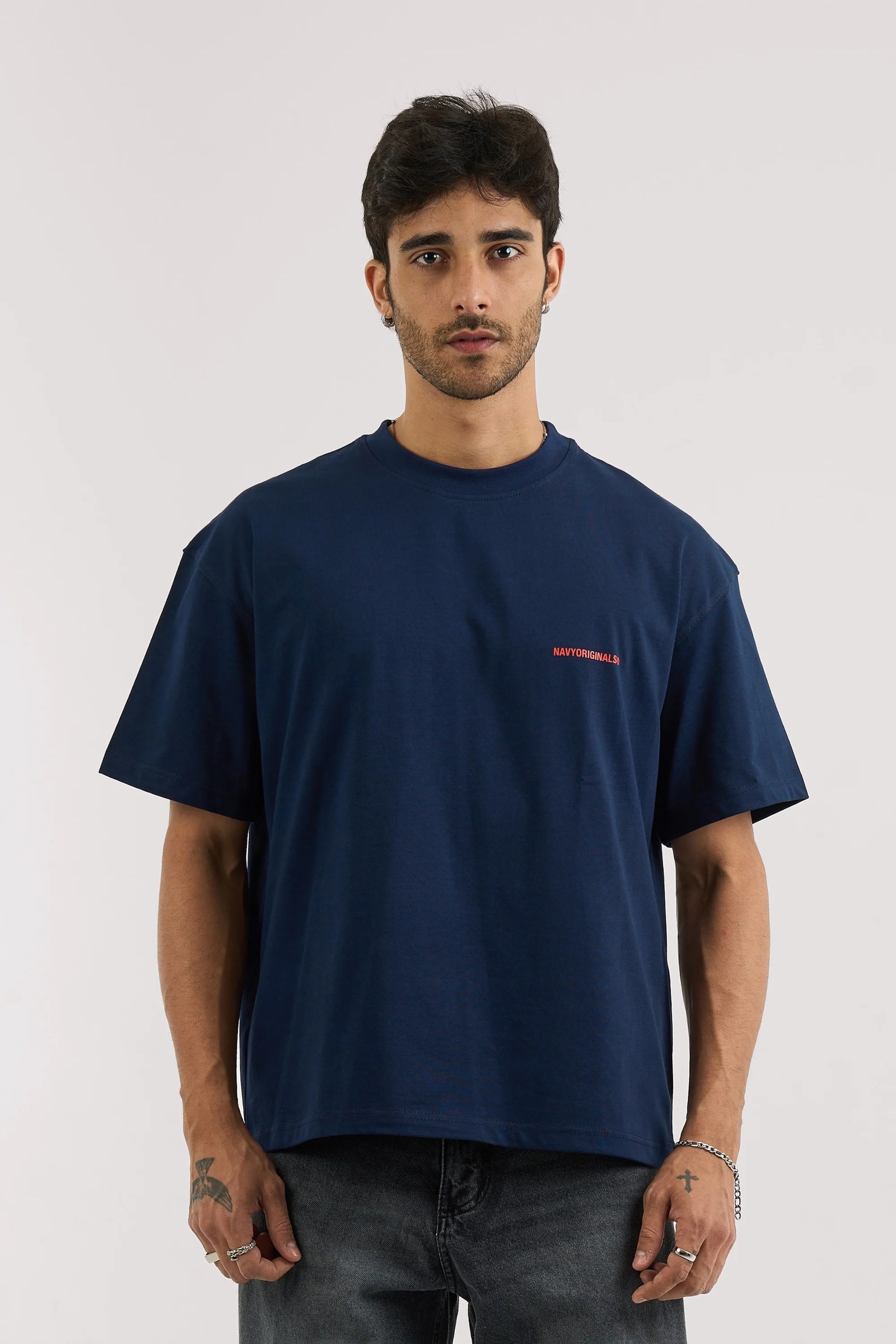 NAVY BLUE BASIC T-SHIRT