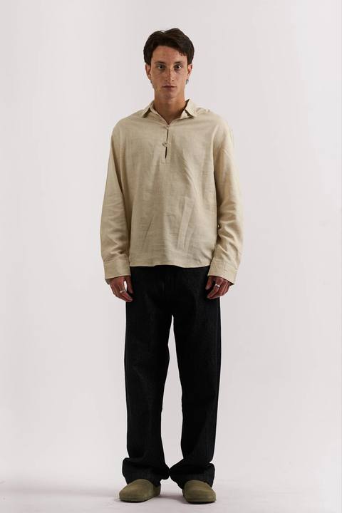 RAW BLACK LIGHT WEIGHT BAGGY JEANS