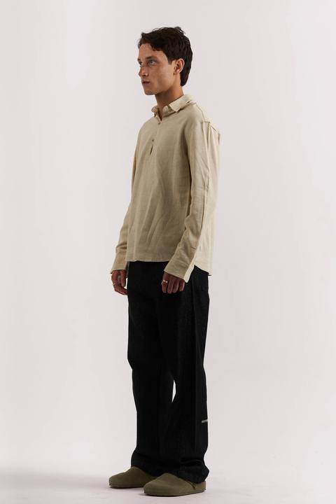 RAW BLACK LIGHT WEIGHT BAGGY JEANS