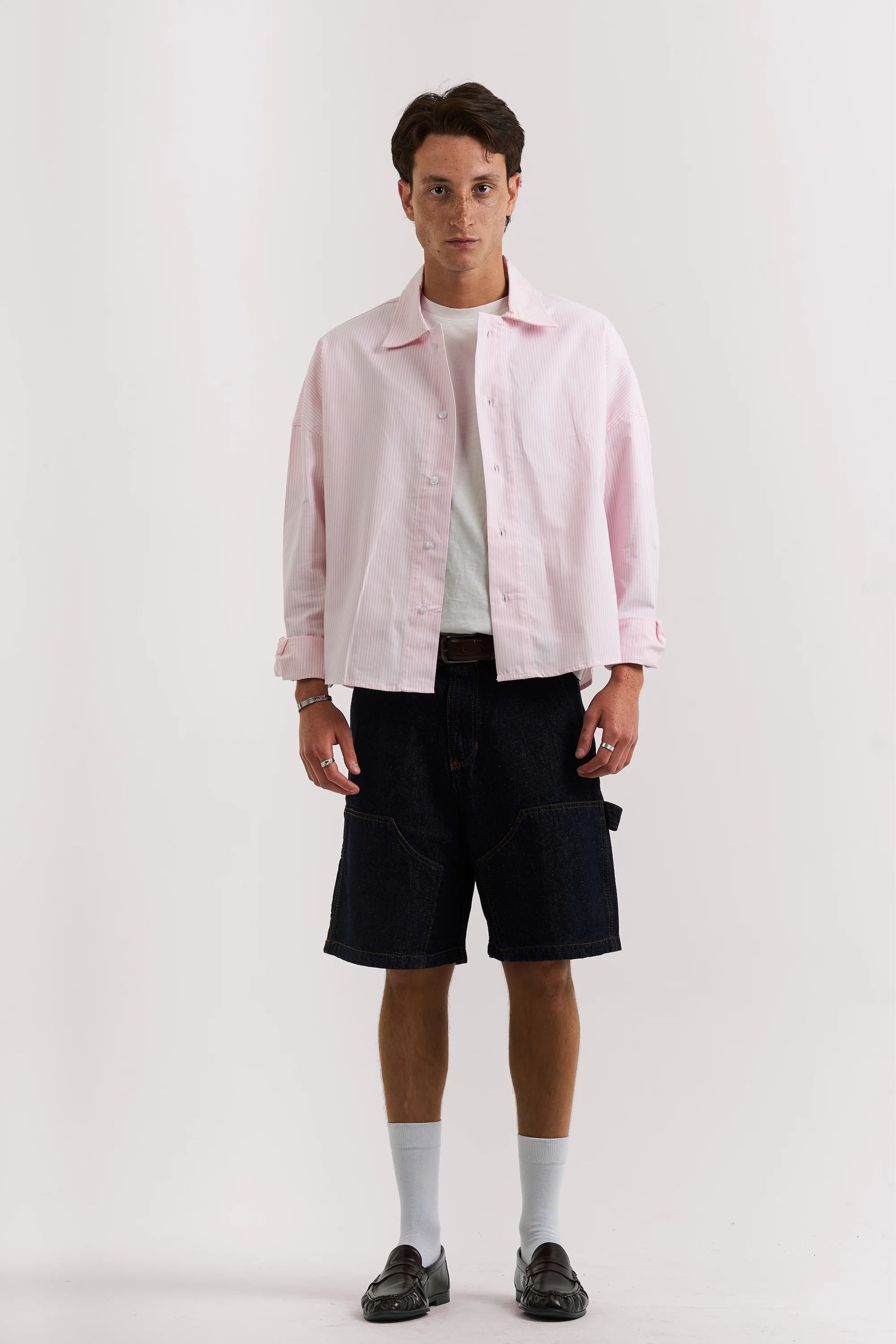 PINK STRIPED LONG SLEEVE SHIRT