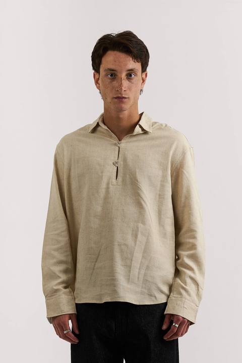 BEIGE POPOVER SHIRT