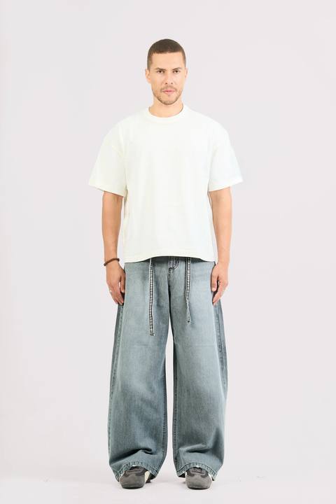 GREY SUPER BAGGY JEANS