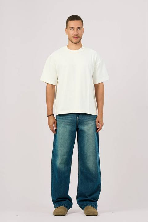 DARK BLUE WIDE LEG JEANS