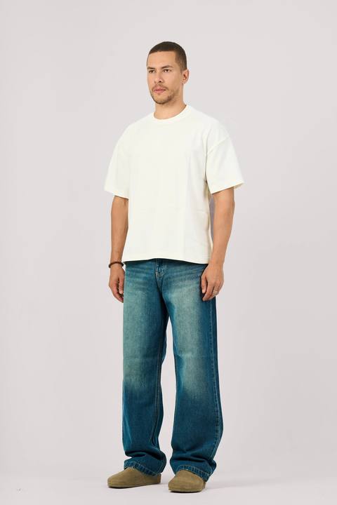 DARK BLUE WIDE LEG JEANS