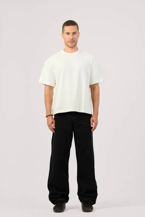 BLACK WIDE LEG JEANS