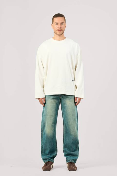 LIGHT BLUE WIDE LEG JEANS
