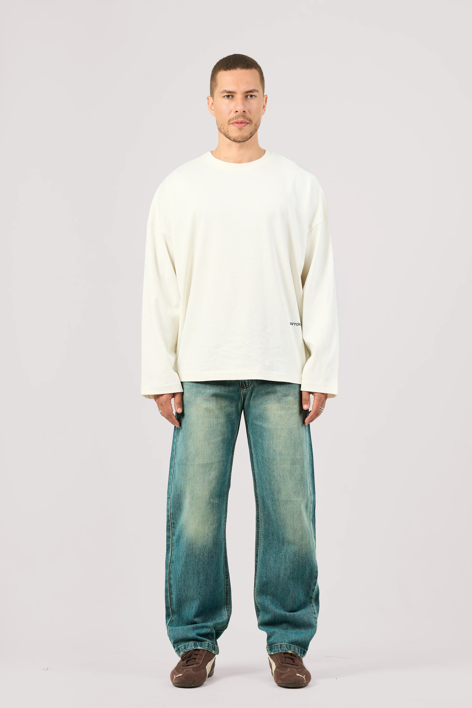 LIGHT BLUE WIDE LEG JEANS