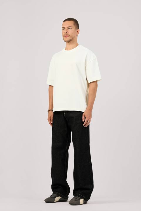 RAW BLACK X WHITE BAGGY JEANS