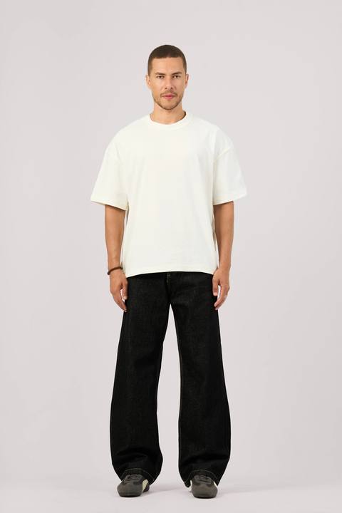 RAW BLACK X WHITE BAGGY JEANS