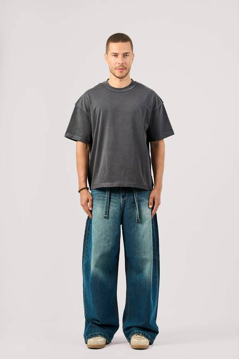 DARK BLUE SUPER BAGGY JEANS