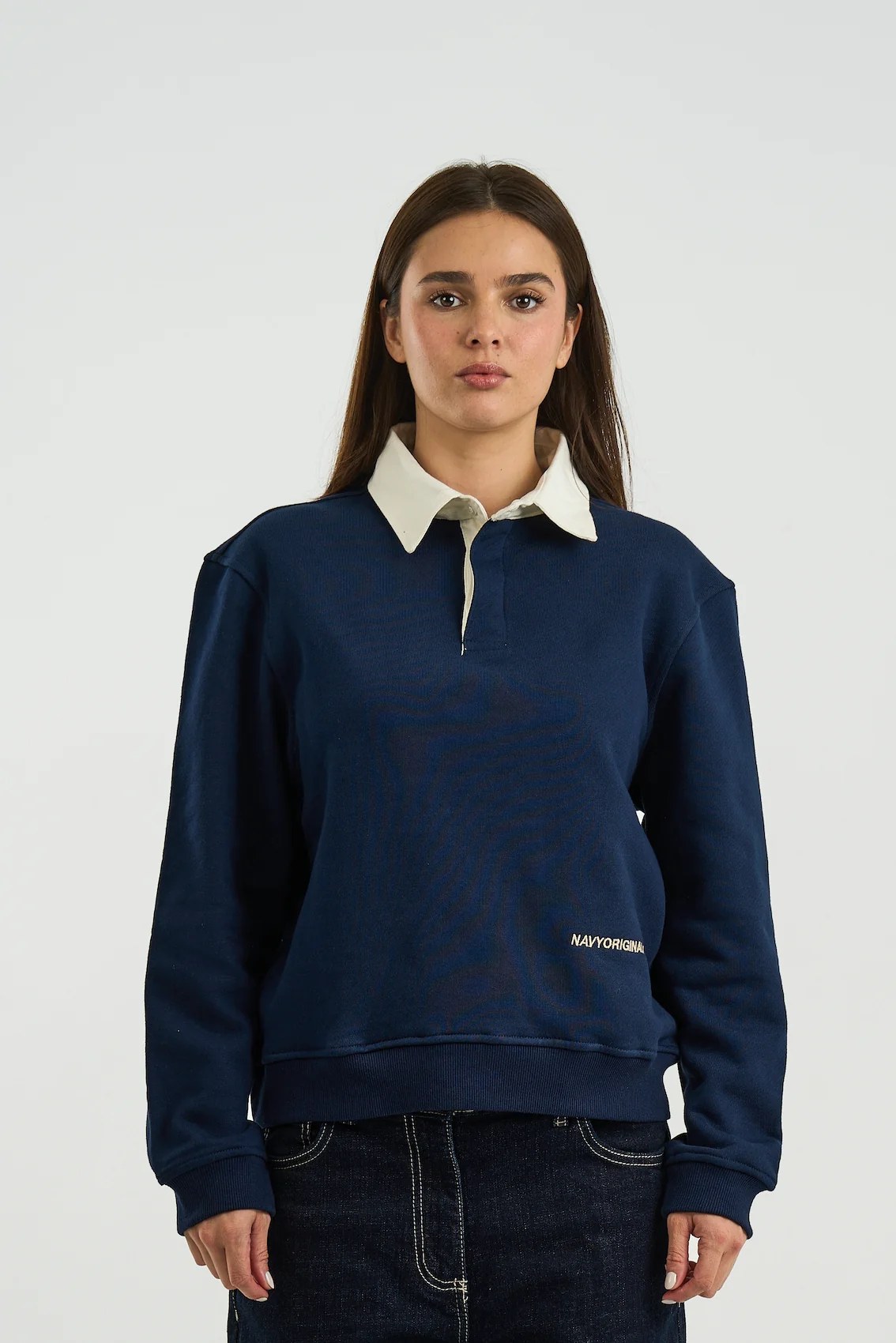 NAVY ESSENTIAL RUGBY POLO