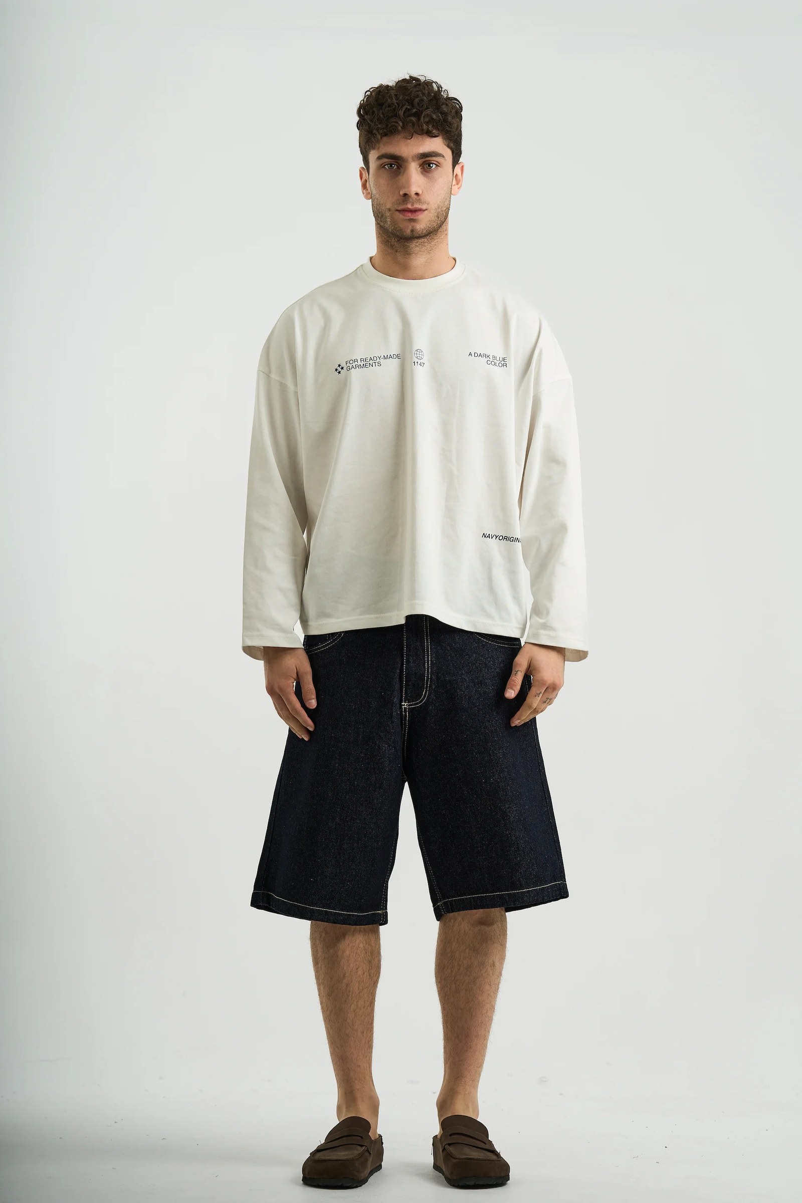 RAW DENIM JORTS